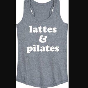 Instant Message  Lattes and Pilates Women's Racerback Tank Top 3x